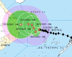 Hôm nay, bão số 15 vẫn đi 'ì ạch', có thể bẻ hướng liên tục