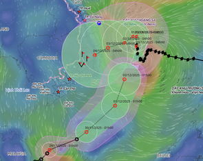 Hôm nay, bão số 15 vẫn 'đi thong thả', áp thấp nhiệt đới ngược lên Biển Đông