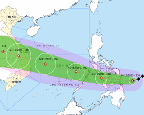 Bão Kalmaegi tiếp tục mạnh lên cấp 12, giật cấp 15