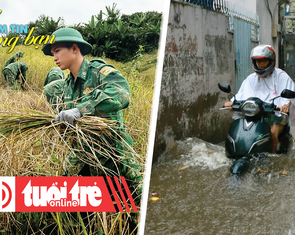 Điểm tin 18h: Cảnh báo triều cường 1,9m tại TP.HCM; Bộ đội biên phòng gặt lúa giúp dân 'chạy bão'