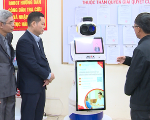 Xã đầu tiên ở Thanh Hóa đưa robot AI vào phục vụ hành chính công