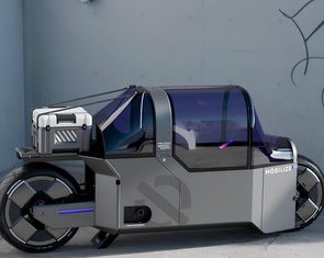 Xe máy điện có cabin, cốp, đai an toàn như ô tô vẫn cực kỳ nhỏ gọn