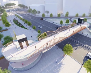 Triển khai xây 2 cầu đi bộ qua đường Tôn Đức Thắng, dự kiến xong trước 30-4-2026