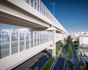 Ngắm phối cảnh cầu Phú Mỹ 2, nơi có đường nhiều tầng lần đầu tiên đề xuất làm tại TP.HCM