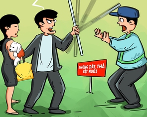 Tình người, tính người ở đâu mà thương thú cưng rồi đánh toác đầu bảo vệ?