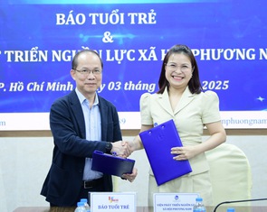 Báo Tuổi Trẻ và Viện Phát triển nguồn lực xã hội Phương Nam hợp tác nghiên cứu, đào tạo