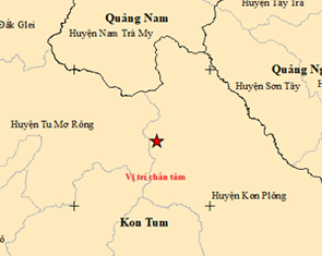 Quảng Nam và Kon Tum xảy ra liên tiếp 13 trận động đất