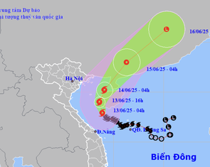Bão số 1 tăng lên cấp 10, giật cấp 13