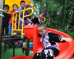 Từ đóng góp của bạn đọc Tuổi Trẻ, khánh thành trường mầm non ở Lào Cai bị ảnh hưởng mưa bão Yagi