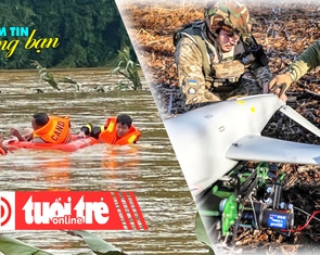 Điểm tin 8h: Dầm mình trong mưa hỗ trợ người dân vùng ngập; Drone Ukraine lại tấn công Matxcơva