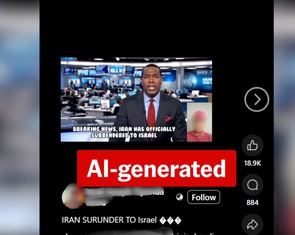 Video bản tin 'Iran đầu hàng Israel' là giả, do AI tạo ra