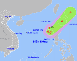 Áp thấp nhiệt đới mạnh lên thành bão Cỏ May