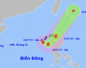 Bão Cỏ May mạnh lên đầu cấp 9, giật cấp 11, bắc Biển Đông gió mạnh, dông lốc