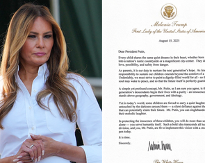 Ông Trump công bố nội dung bức thư bà Melania gửi ông Putin