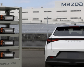 Toyota biến pin cũ thành điện, trước hết phát cho nhà máy Mazda