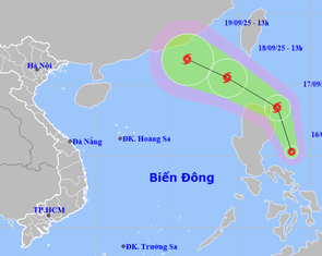 Áp thấp nhiệt đới ngoài khơi Philippines có thể mạnh lên thành bão và vào Biển Đông