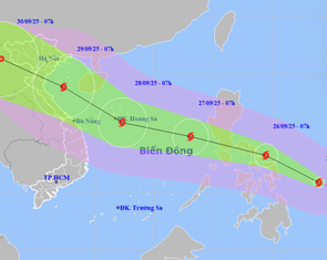 Bão Bualoi ở Biển Đông có thể mạnh cấp 12-13