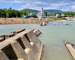 Đập dâng Tam Giang hư hỏng do lũ đã được khắc phục cơ bản