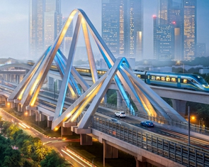 Trục Bắc - Nam TP.HCM tương lai với điểm nhấn cầu vượt lấy cảm hứng từ rễ cây đước