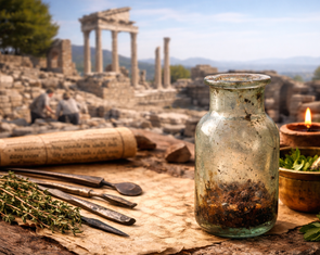 Lọ thủy tinh 1.900 năm tuổi hé lộ toa thuốc gây sốc thời La Mã cổ đại