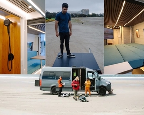 Nhà di động thiết kế siêu độc: Phòng tắm cũng là tủ, nóc xe thành bàn làm việc