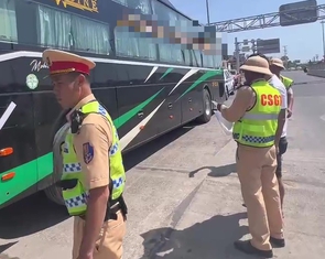 Xe khách chạy trên cao tốc Phan Thiết - Vĩnh Hảo bị phạt 104 triệu đồng vì vi phạm nghiêm trọng