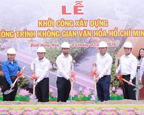Phường Bình Hưng Hòa tổ chức lễ khởi công xây dựng công trình Không gian văn hóa Hồ Chí Minh