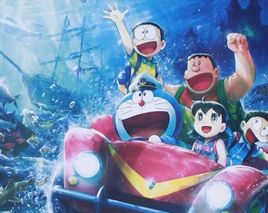 Vừa xem phim vừa đọc truyện Doraemon: Nobita và lâu đài dưới đáy biển