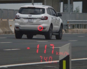 Tài xế ô tô chạy 117km/h trên cao tốc Biên Hòa - Vũng Tàu bị ghi hình 'phạt nguội'
