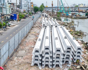 Chỉ còn vướng 47/1.604 mặt bằng, nhiều gói thầu dự án bờ Bắc kênh Đôi sẽ hoàn thành năm nay