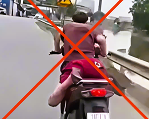 Xử phạt thanh niên nằm trên yên xe 'làm xiếc' trên đường