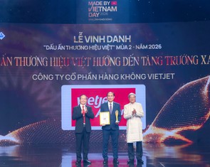 Vietjet được vinh danh ‘Dấu ấn Thương hiệu Việt hướng tới tăng trưởng xanh’