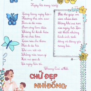 Chữ đẹp Nhi Đồng số 14: 30 bài dự thi xuất sắc