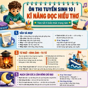 Ôn thi tuyển sinh ngữ văn lớp 10: kĩ năng đọc hiểu thơ