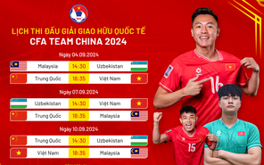 Lịch thi đấu của đội tuyển U22 Việt Nam tại CFA Team China 2024