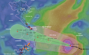 Bão Kalmaegi di chuyển nhanh, mạnh lên cấp 14