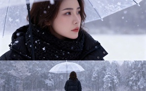 Cách bắt trend tạo ảnh đứng giữa trời tuyết bằng AI đang gây bão