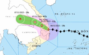 Tâm bão Kalmaegi đang trên đất liền các tỉnh Đắk Lắk - Gia Lai
