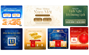 Gợi ý mẫu thông báo nghỉ Tết Dương lịch 2026