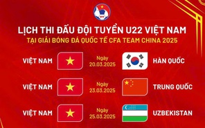 Đội tuyển U22 Việt Nam chạm trán 3 đối thủ mạnh vào tháng 3 tại Trung Quốc