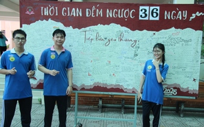 Có gì trên tấm bảng đếm ngược của Trường THPT Nguyễn Hiền?