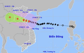 Cập nhật diễn biến bão số 5 (bão Kajiki): tâm bão Hà Tĩnh 100km, nhiều tỉnh dời lịch tựu trường