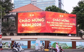 Đường phố TP.HCM rực rỡ chào mừng Đại hội Đảng