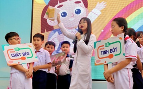 Tiết học dinh dưỡng đặc biệt tại Trường tiểu học Nguyễn Thượng Hiền