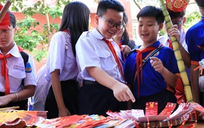 Không gian văn hóa, ẩm thực đặc sắc tại Hội xuân Bính Ngọ 2026 Trường THCS Hoàng Văn Thụ