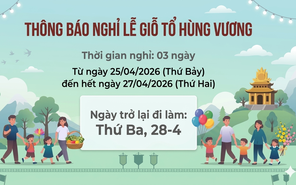 Gợi ý câu lệnh cho AI tạo thông báo nghỉ lễ Giỗ Tổ Hùng Vương và 30-4, 1-5