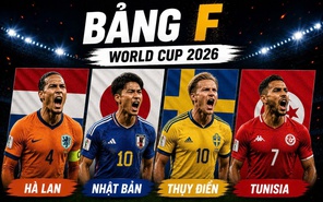 Bảng xếp hạng bảng F World Cup 2026 mới nhất