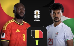 Đội hình ra sân của tuyển Bỉ và Iran: Lukaku, De Bruyne đá chính