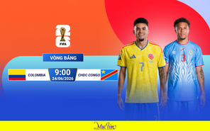 Đội hình ra sân Colombia - CHDC Congo bảng K World Cup 2026