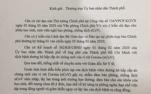Sở GD-ĐT TP.HCM đề xuất cho học sinh nghỉ thêm 1 tuần để chống dịch